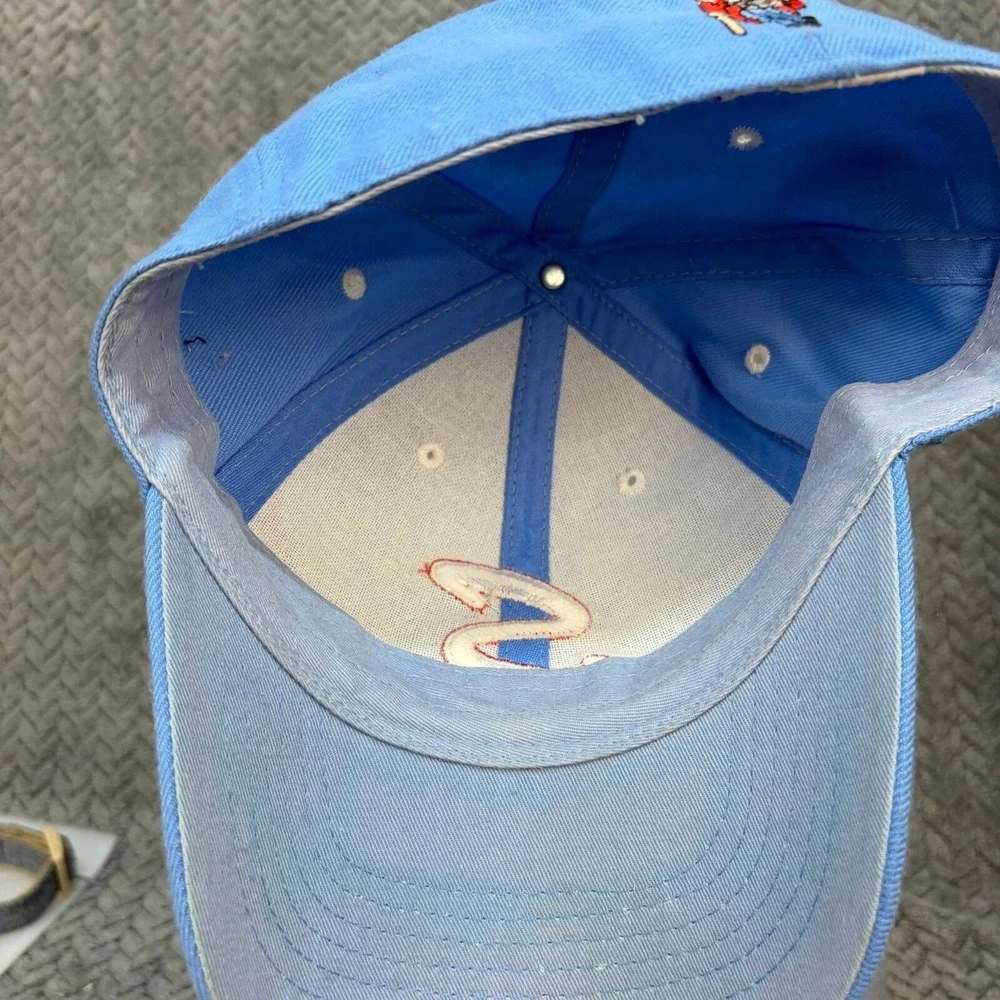 TC&B Elite Series Light Blue Fitted Baseball Hat Size 7 1/8 S Logo Character